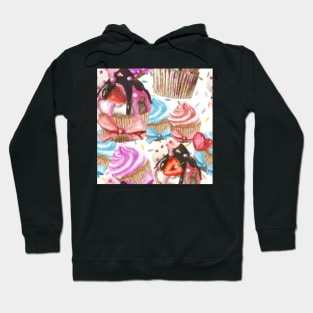 Cupcake White Background Hoodie